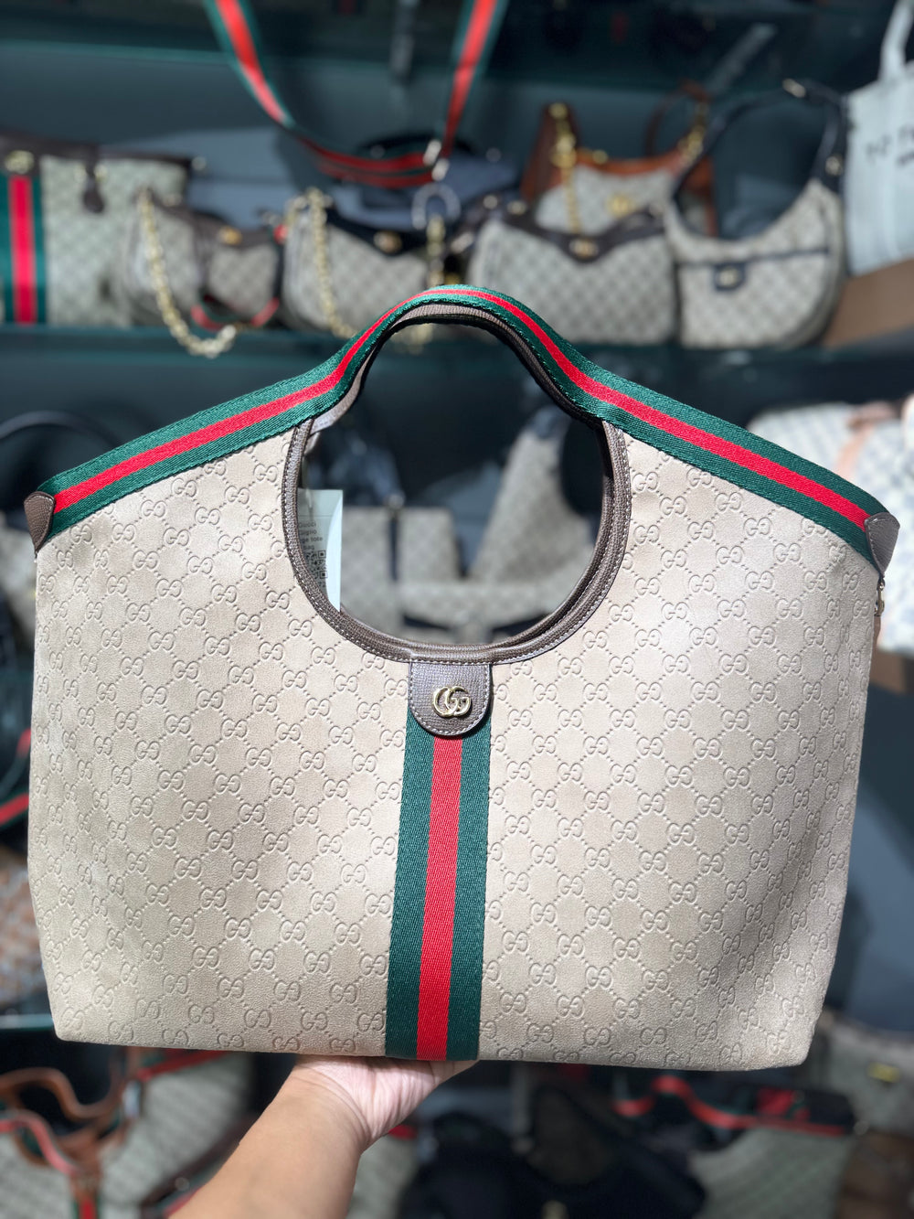 Gucci Giglio large tote bag Suede