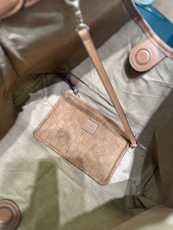 Gucci Giglio Large Tote Bag Suede