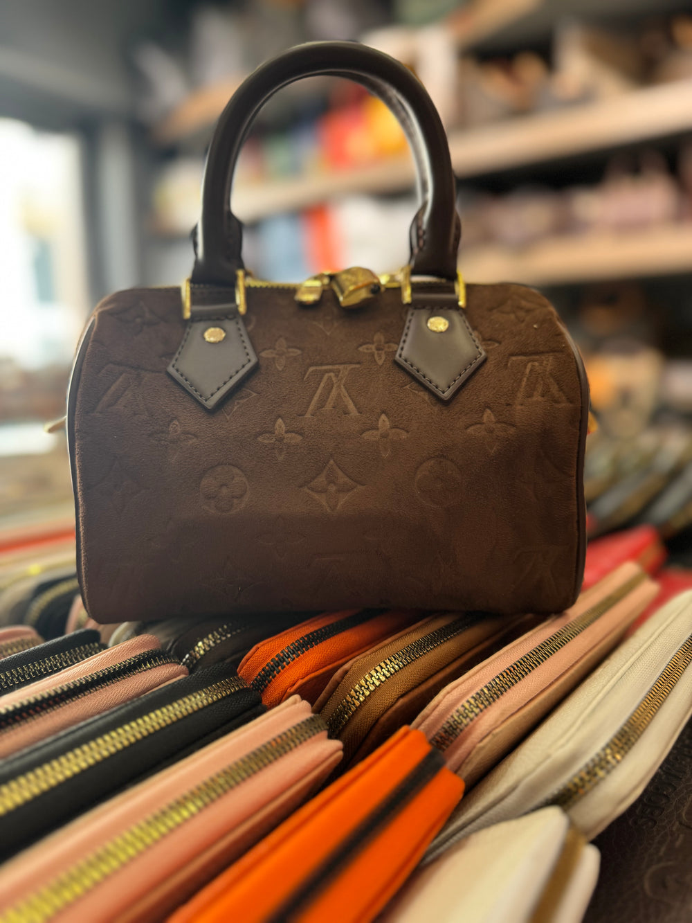 Louis Vuitton speedy 25 suede