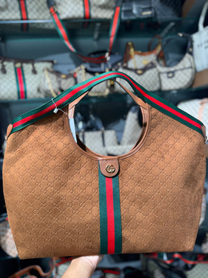 Gucci Giglio Large Tote Bag Suede