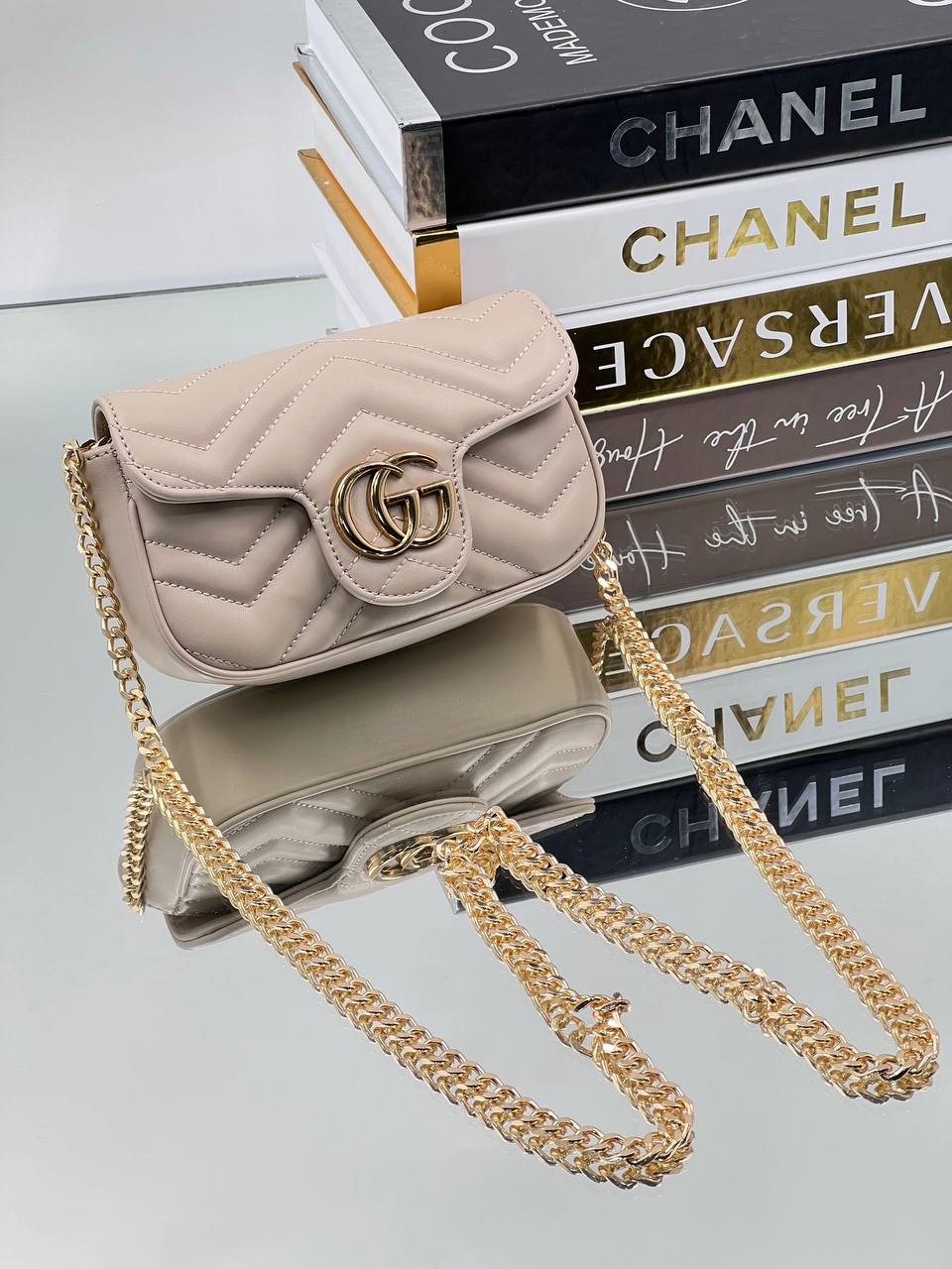 Gucci GG Marmont matelassé μπεζ