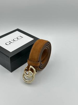 Gucci suede ταμπα ζώνη