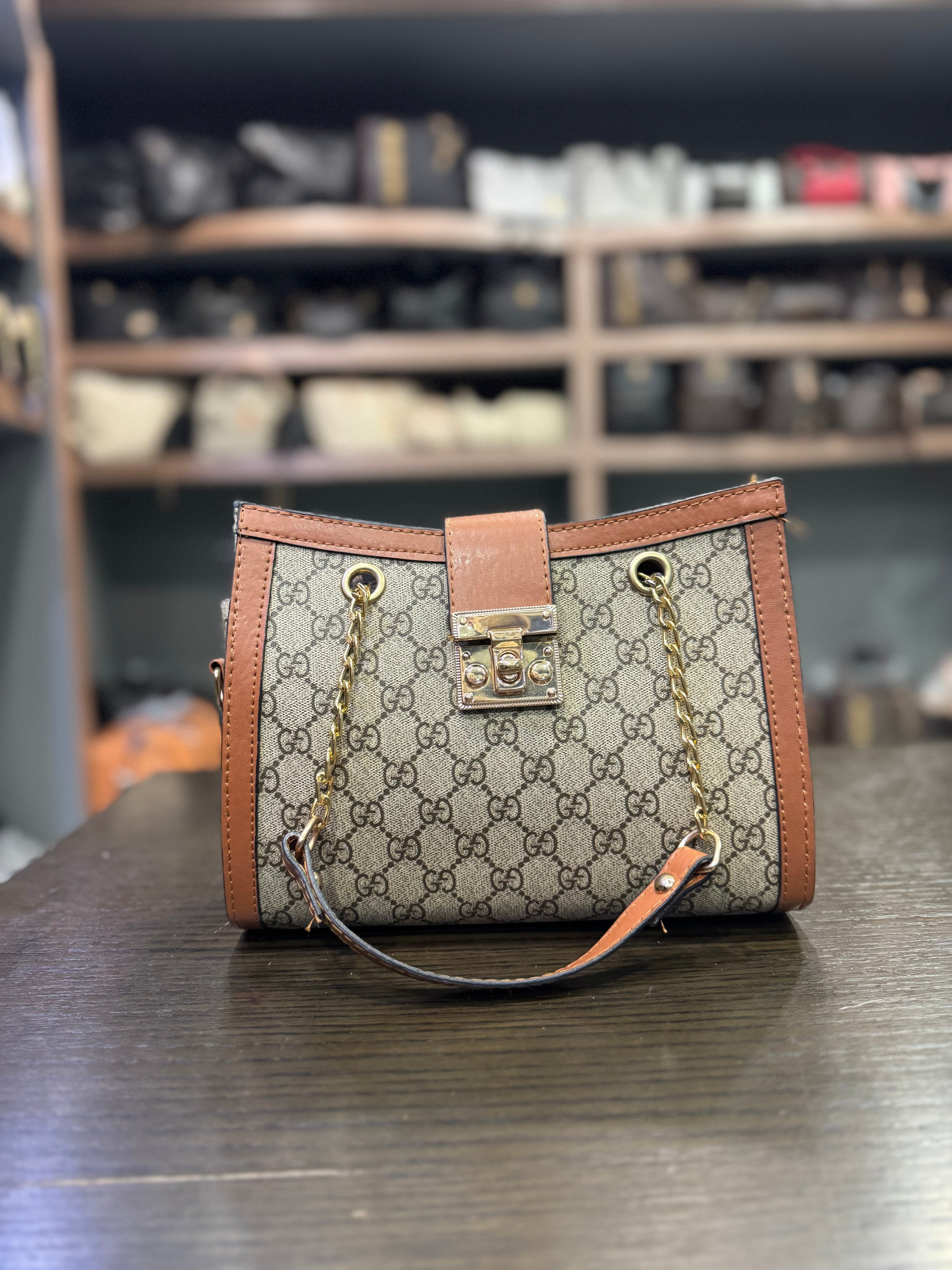 Τσάντα Μπεζ/καφέ GG Gucci