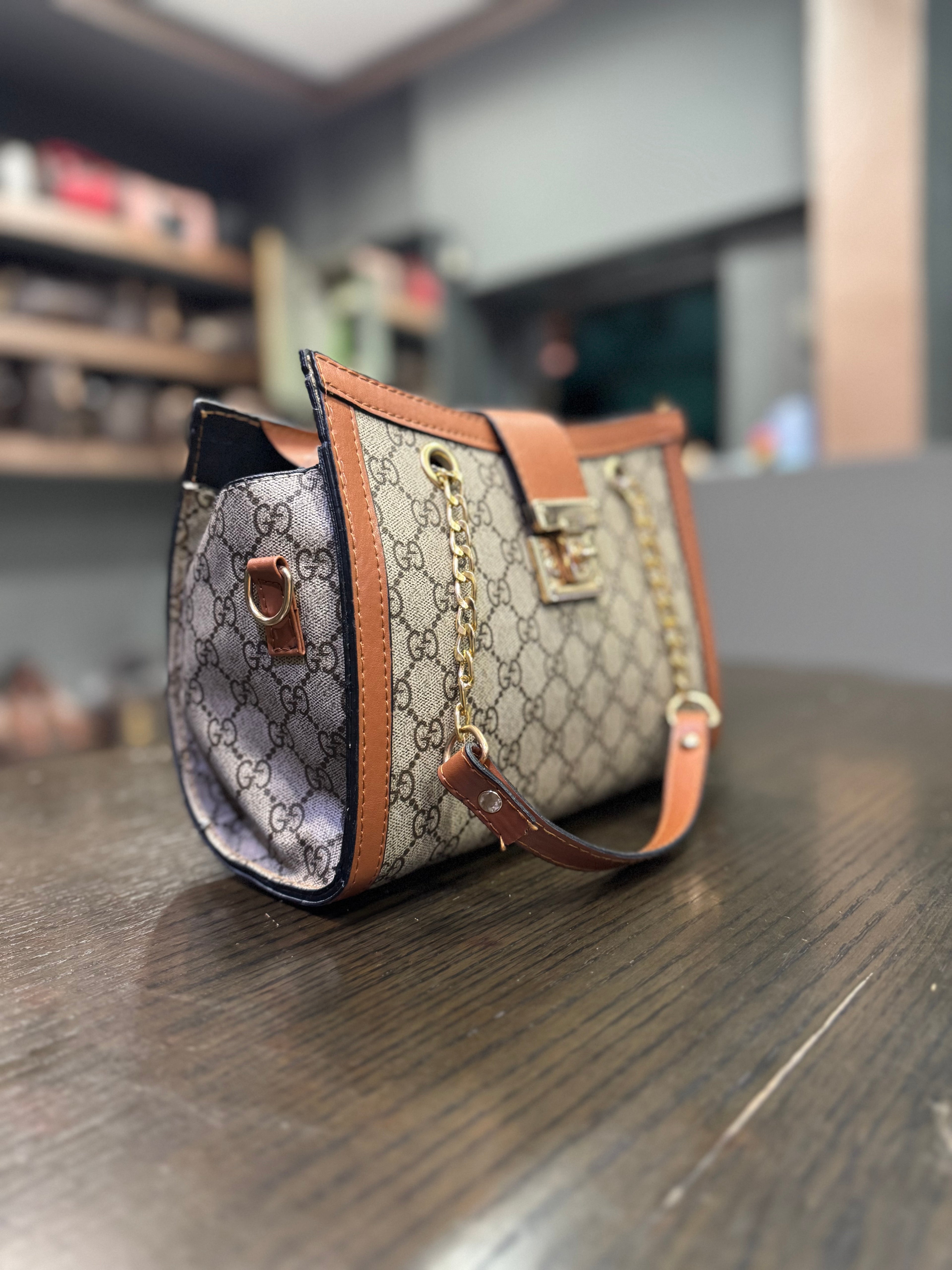 Τσάντα Μπεζ/καφέ GG Gucci